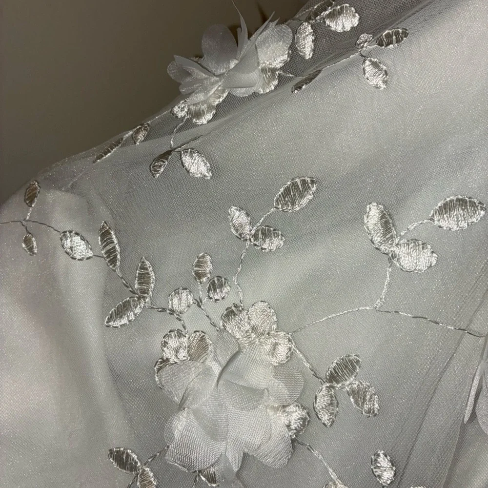 I've Got Sunshine Ruffle Strap Mini Dress Embellished White - Picture 7 of 9